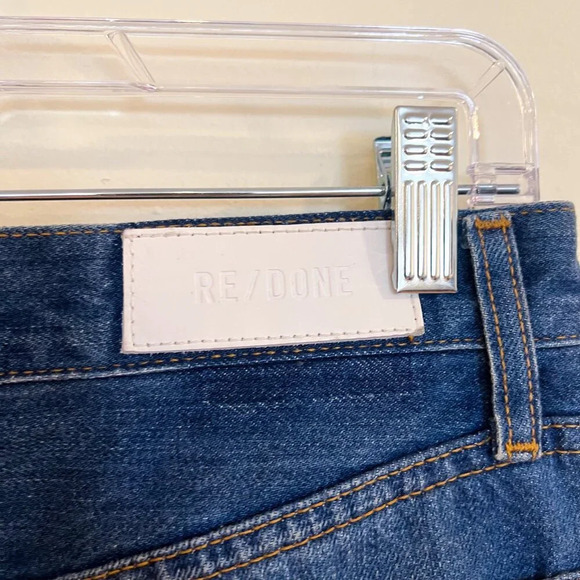 Re/Done 90s High Rise Loose Distressed High Waist Blue Designer Denim Jeans 27 - Picture 8 of 12